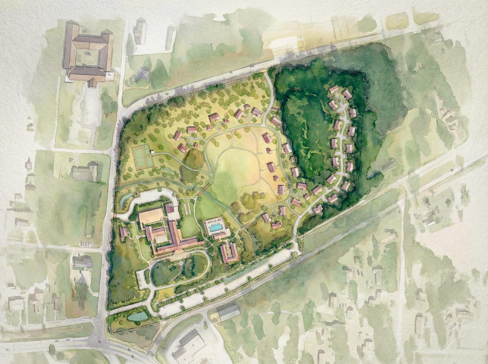 Palihouse Monteagle aerial site plan