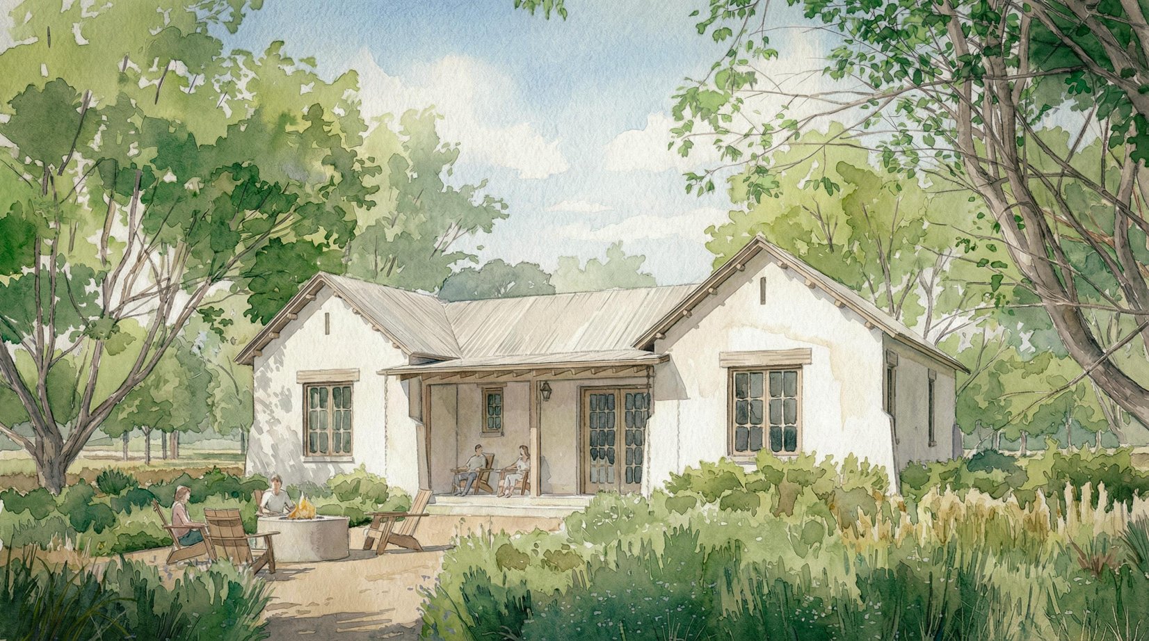 Casita with porch rendering
